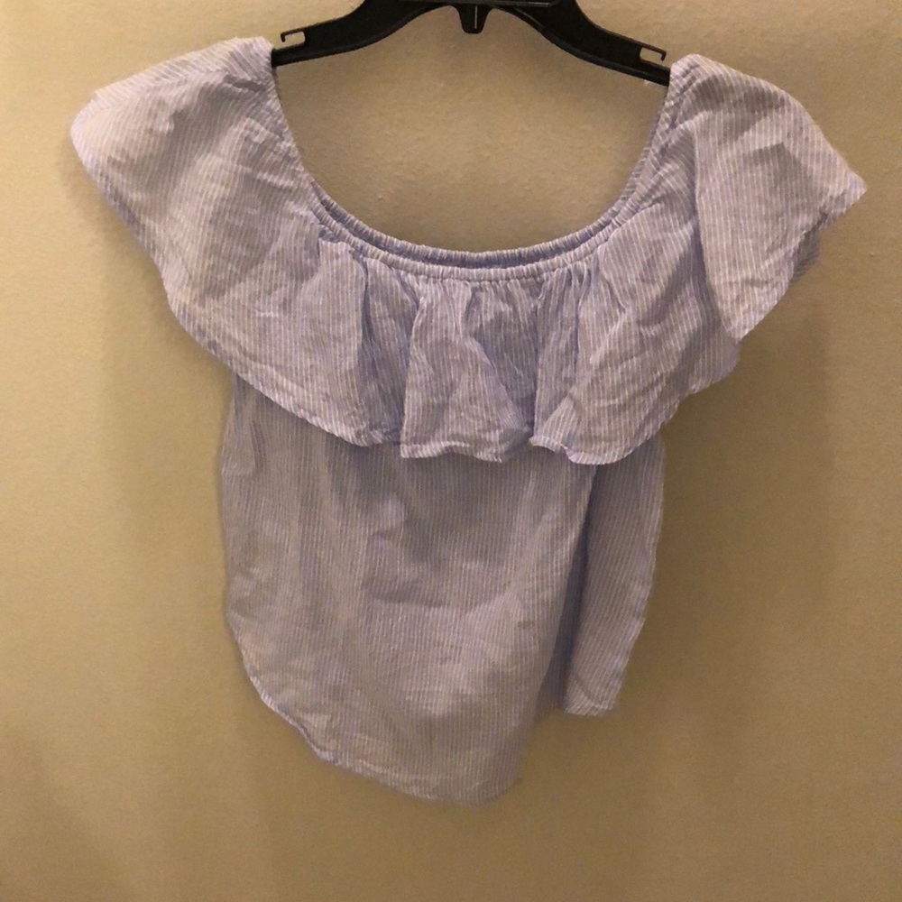 Stripe off shoulder top